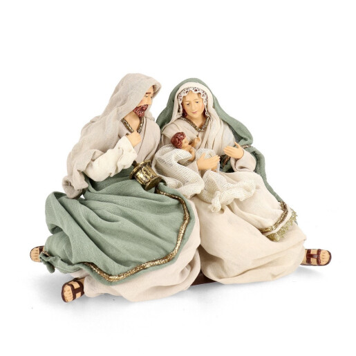 Figurina Nasterea Domnului textil multicolor Faithful 29x19x22h
