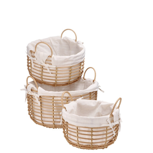 Set 3 cosuri depozitare 26 x 16,5, 32,5 x 18, 38,5 x 20,5 cm