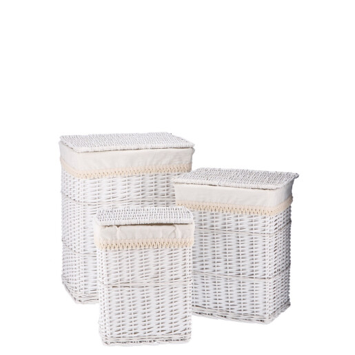 Set 3 cosuri depozitare 32 x 21 x 40,5, 38,5 x 28,5 x 49, 45 x 34,5 x 57,5 cm