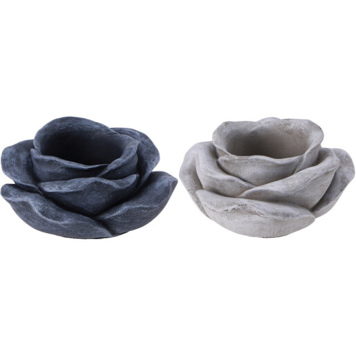 Set 2 ghivece flori gri 22 x 10 cm