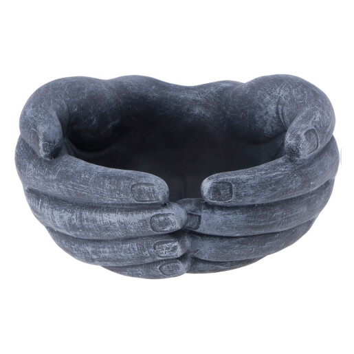 Ghiveci flori beton albastru Hands 20,5 x 20,5 x 10,5 cm