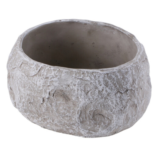 Set 2 ghivece flori ciment gri 20,5 x 19 x 11 cm