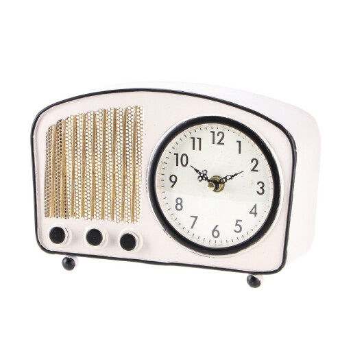 Ceas masa Radio Retro fier 23 x 8,5 x 16 cm