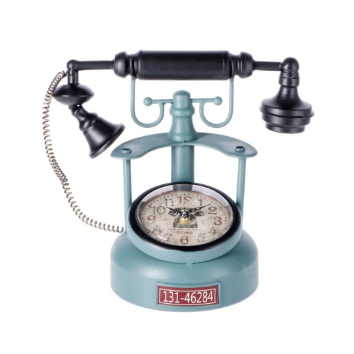Ceas masa Telefon Retro fier multicolor II 29 x 16 x 24 cm