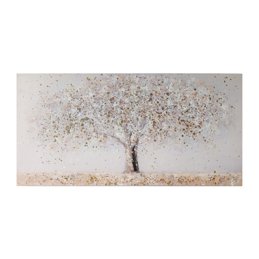 Tablou decorativ olegrafie pe panza Copac 40 x 80 cm