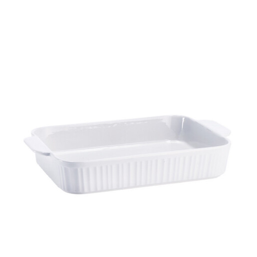 Bol ceramica alba termorezistenta 36 x 21,5 x 6 cm