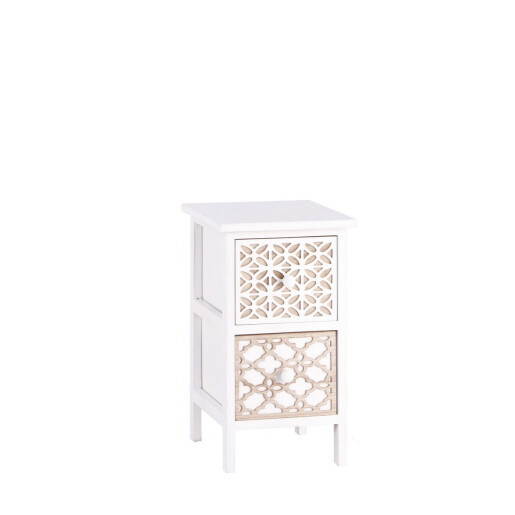 Comoda lemn alb maro 26 x 32 x 46,5 cm