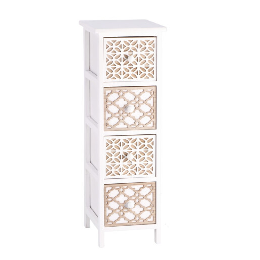 Comoda lemn alb maro 26 x 32 x 80 cm