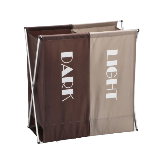 Cos rufe 2 compartimente, panza rama metal 63 x 30 x 64 cm