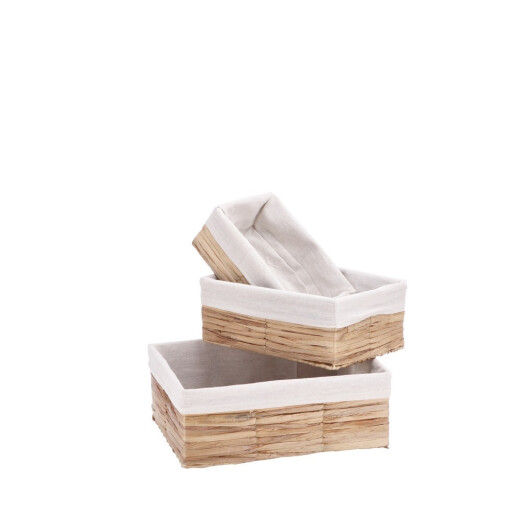 Set 3 cosuri depozitare 28 x 18,5 x 11 cm, 33 x 23,5 x 13 cm,  38 x 28 x 15 cm