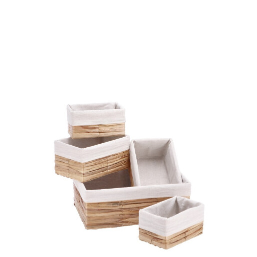 Set 5 cosuri depozitare 21 x 12,5 x 11 cm, 25,5 x 17 x 13 cm, 40 x 30 x 15 cm