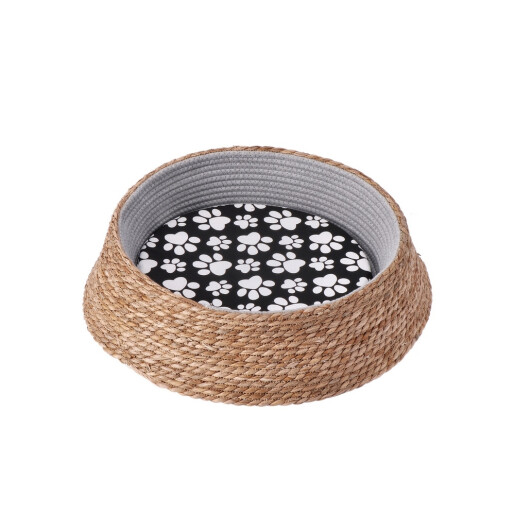 Culcus animale, sfoara natur bumbac alb negru 49 x 11,5 cm