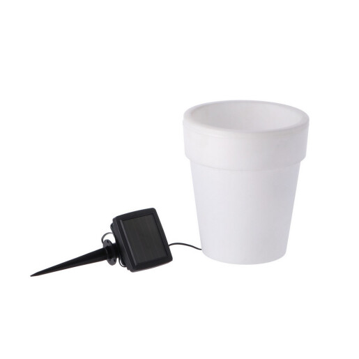 Ghiveci flori cu iluminare led incarcare solara 17 x 19 cm