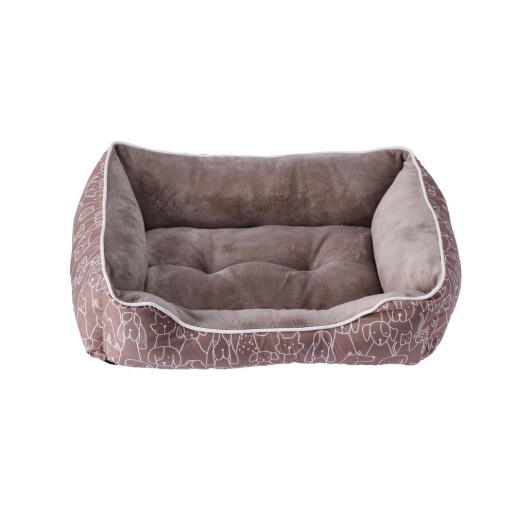 Culcus animale textil maro alb 74 x 54 x 25 cm