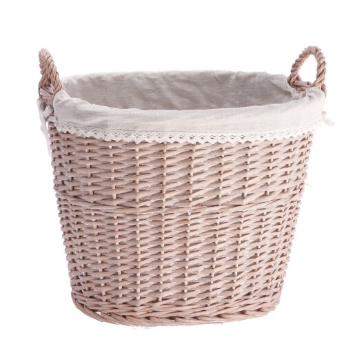 Cos depozitare lemn rachita natur 43,5 x 33 x 40 cm