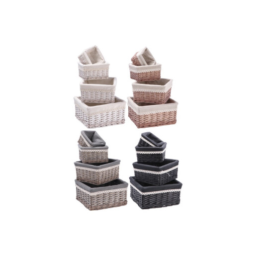 Set 16 cosuri depozitare 15 x 15 x 9,5, 20 x 20 x 12, 25,5 x 25,5 x 13, 30 x 30 x 15 cm