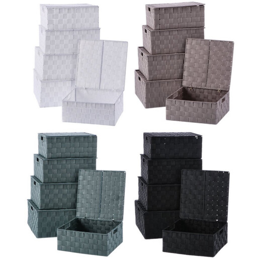 Set 20 cutii depozitare 28 x 28 x 12, 30 x 30 x 13, 32 x 32 x 14, 34 x 34 x 15, 36 x 36 x 16 cm