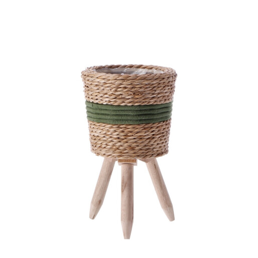 Set 2 ghivece flori natur verde 19,5 x 33 cm, 24 x 44 cm