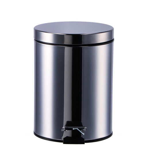 Cos gunoi cu pedala otel argintiu 20,5 x 27 cm, 5 L