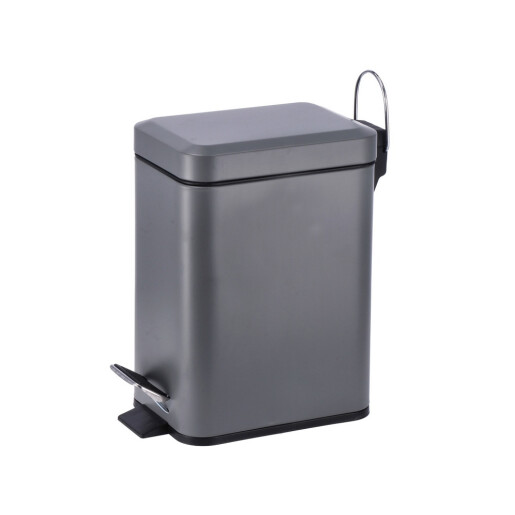 Cos gunoi cu clapeta fier gri 24,5 x 12 x 25 cm, 3 L