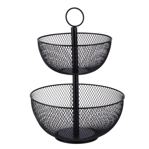 Cos dublu fier negru 31 x 41 cm