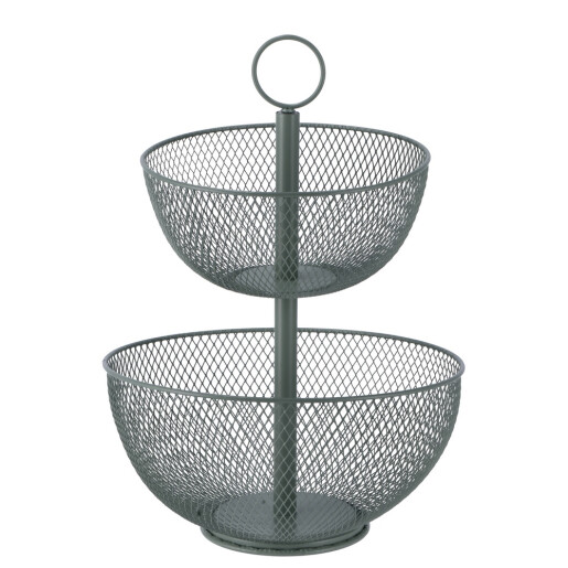 Cos dublu fier gri antracit 31 x 41 cm