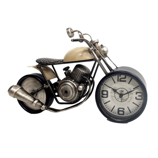 Ceas de masa Motocicleta Retro fier multicolor 39,5 x 13 x 23 cm