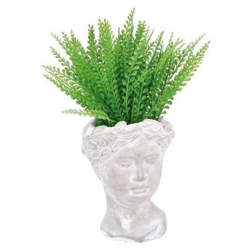 Planta artificiala verde in ghiveci  14 x 14 x 36 cm