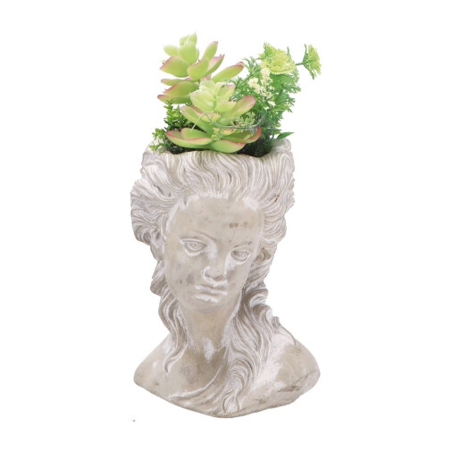 Plante artificiale suculente verzi in ghiveci 18 x 14 x 34 cm