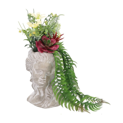 Plante artificiale multicolore in ghiveci 18 x 14 x 34 cm