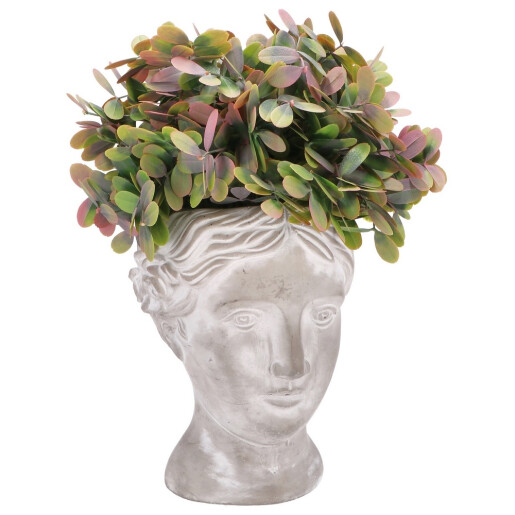 Set 2 vaze ceramica cu plante artificiale 18 x 18 x 32 cm