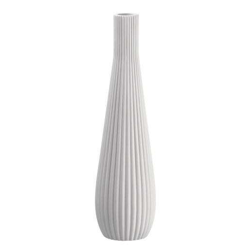 Vaza flori ceramica alba Tribeca II 13,5 x 46 cm