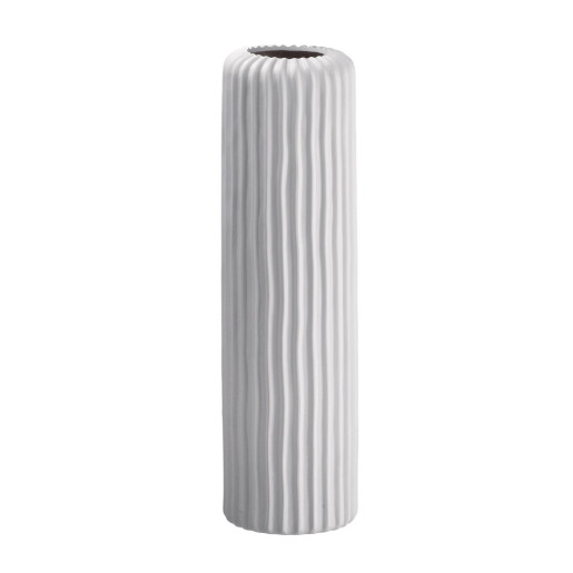 Vaza flori ceramica alba Tribeca II 13,5 x 45 cm