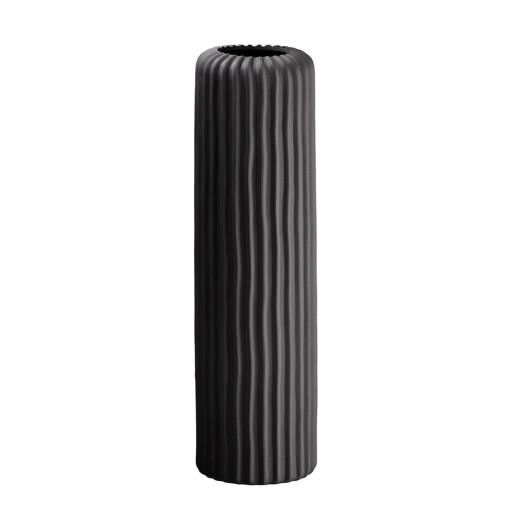 Vaza flori ceramica neagra Tribeca II 13,5 x 45 cm