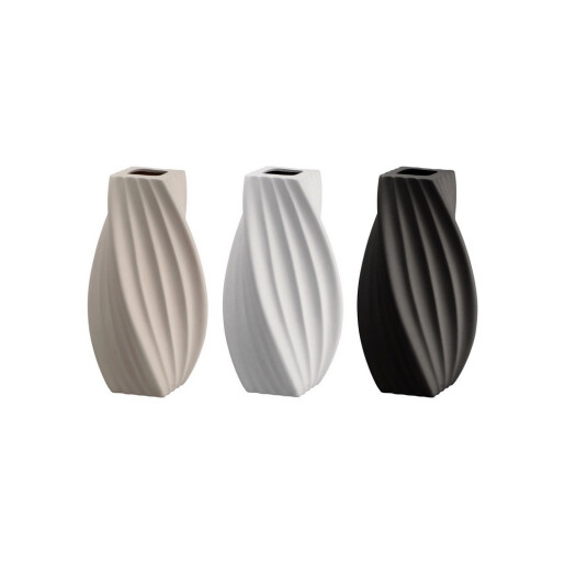Set 3 vaze flori ceramica multicolora Tribeca 16 x 16 x 34 cm