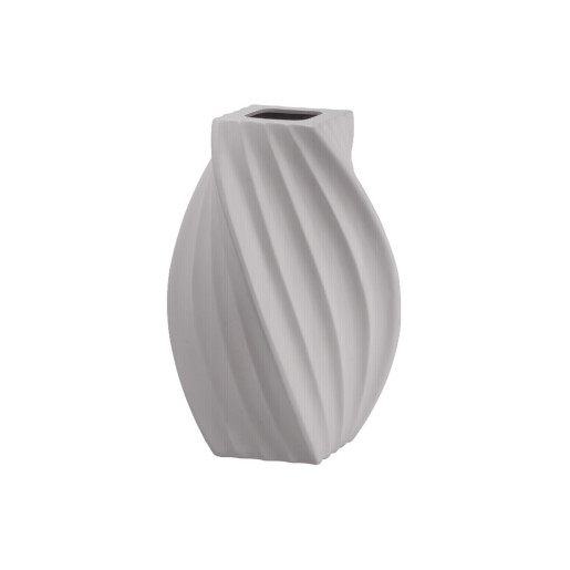 Vaza flori ceramica bej Tribeca  21,5 x 21,5 x 44,5 cm