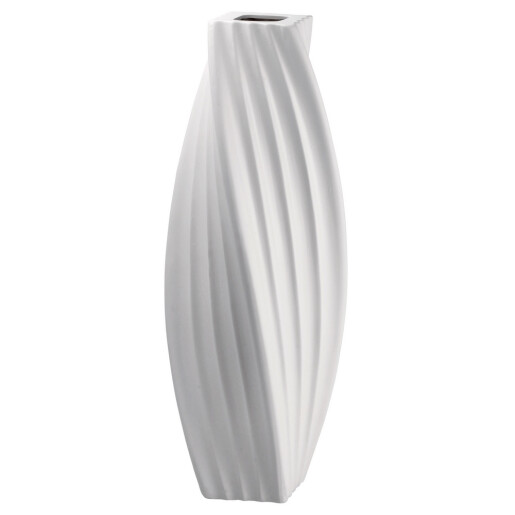Vaza flori ceramica alba Tribeca 22 x 22 x 68 cm