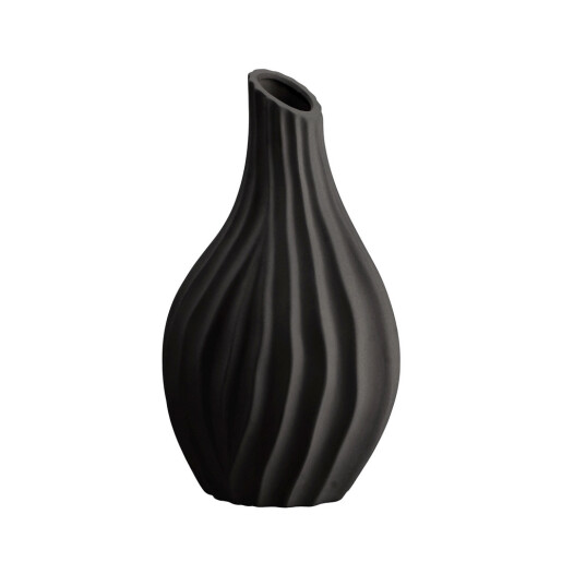 Vaza flori ceramica neagra Tribeca 19,5 x 15 x 31 cm