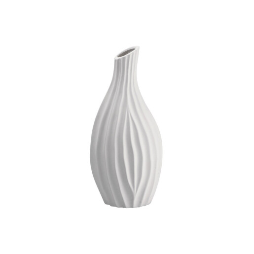 Vaza flori ceramica alba Tribeca 20 x 16 x 42 cm