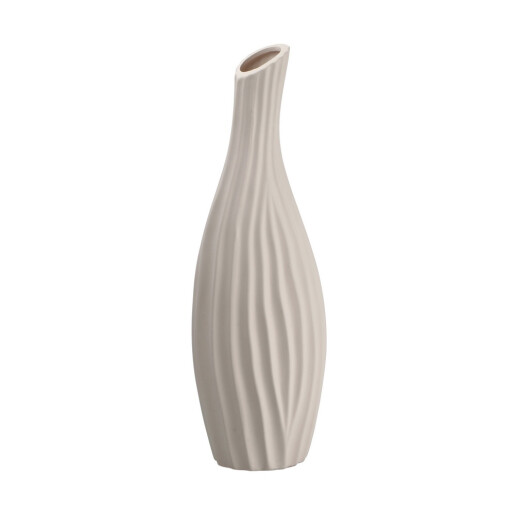 Vaza flori ceramica bej Tribeca 19,5 x 15,5 x 55 cm