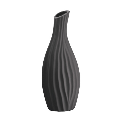 Vaza flori ceramica neagra Tribeca 19,5 x 15,5 x 55 cm
