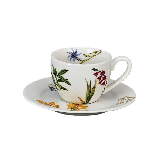 Set 2 cesti, 2 farfurioare portelan chinezesc 90 ml, 6 x 5 cm