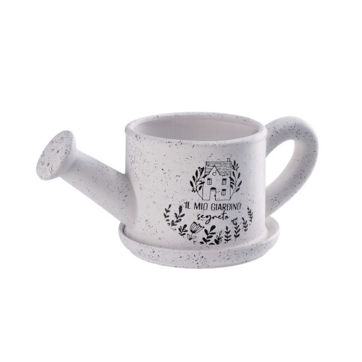 Set 6 ghivece flori ceramica alba neagra Stropitoare  33 x 16 x 13 cm