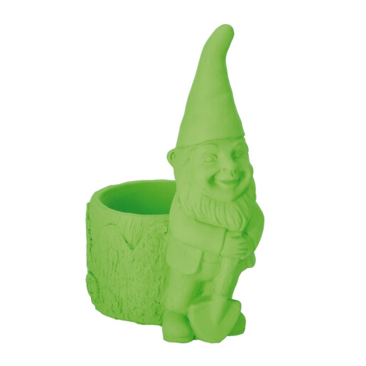 Ghiveci flori ciment verde Gnom 20 x 13,5 x 25.5 cm