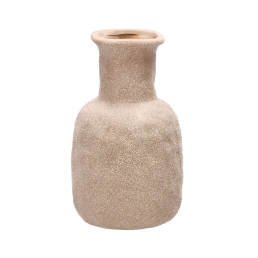 Set 2 vaze flori ceramica bej gri  13,5 x 22 cm
