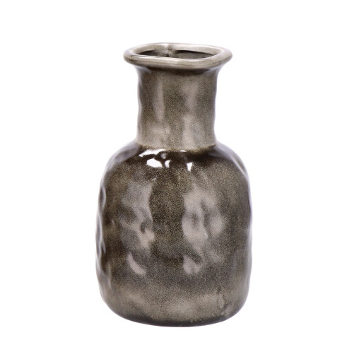 Vaza flori ceramica gri 13,5 x 22 cm