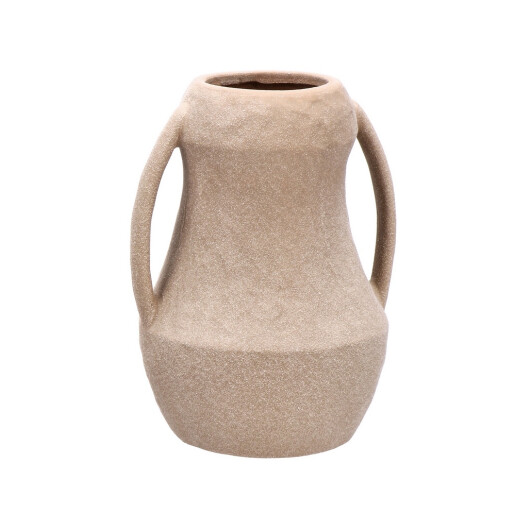 Vaza flori ceramica bej 18 x 23 cm