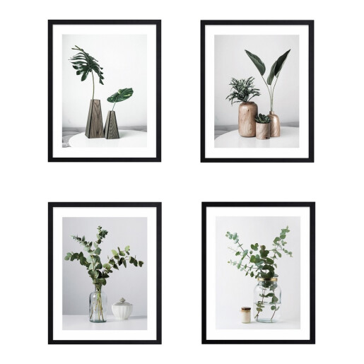 Set 4 tablouri decorative olegrafie pe hartie 40 x 50 cm