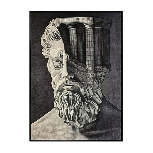 Tablou decorativ olegrafie pe panza Man IIII 50 x 70 cm