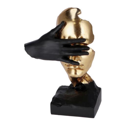 Figurina Barbat polirasina aurie neagra 19 x 15 x 30 cm